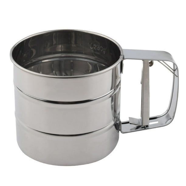 Stainless Steel Mesh Flour Icing Sugar Sifter Sieve Strainer Cup Baking Shaker Stainless Steel Mesh Flour Icing Sugar Sifter Sieve Strainer Cup Baking Shaker